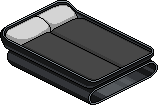 Black Double Bed Habbo Origins rare