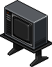 Large Black TV Habbo Origins rare