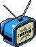 Portable Blue TV Habbo Origins rare