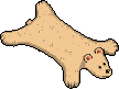 Faux-Fur Bear Rug [Peach Beige] Habbo Origins rare