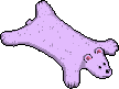 Lilac Mist Faux-Fur Bear Rug Habbo Origins rare