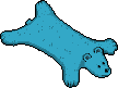 Glacier Wave Faux-Fur Bear Rug Habbo Origins rare