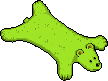 Neon Lettuce Faux-Fur Bear Rug Habbo Origins rare