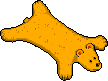 Golden Sun Faux-Fur Bear Rug Habbo Origins rare