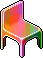 Rainbow Plasto Chair Habbo Origins rare