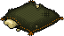Damaged Black Leather Pillow Habbo Origins rare