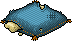 Damaged Blue Cotton Pillow Habbo Origins rare