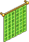 Shamrock Curtains Habbo Origins rare