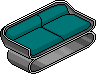 Marrs Green Two-seater Sofa Habbo Origins rare