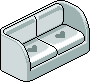 Heart Sofa [White] Habbo Origins rare