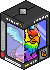 Rainbow Eyrie Figure (Black) Habbo Origins rare