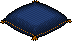 Midnight Blue Fluffy Pillow Habbo Origins rare
