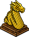 Gold Dragon Lamp Habbo Origins rare
