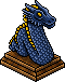 Midnight Blue Dragon Lamp Habbo Origins rare