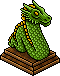 Elf Green Dragon Lamp Habbo Origins rare