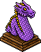Purple Dragon Lamp Habbo Origins rare