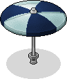 Midnight Blue Parasol Habbo Origins rare