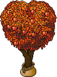 Sacked Peach Tree (Orange) Habbo Origins rare