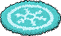 Cyan Snowflake Rug Habbo Origins rare
