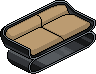 Sand Two-seater Sofa Habbo Origins rare
