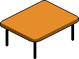 Tangerine Orange Dining Table Habbo Origins rare