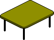 Anniversary Square Dining Table Habbo Origins rare