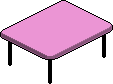 Sakura Pink Square Table [Rectangular] Habbo Origins rare