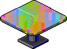Rainbow Square Dining Table Habbo Origins rare