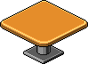 Tangerine Orange Square Dining Table Habbo Origins rare