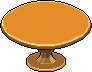 Tangerine Orange Round Dining Table Habbo Origins rare