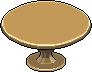 Bronze Gold Round Dining Table Habbo Origins rare