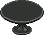Charcoal Round Dining Table Habbo Origins rare