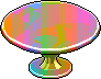 Rainbow Round Dining Table Habbo Origins rare
