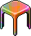 Rainbow Occasional Table Habbo Origins rare