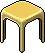 Sunflower Yellow Occasional Table Habbo Origins rare
