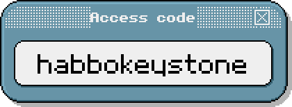 Access code: habbokeystone