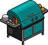 Blue Barbeque Grill Habbo Origins rare