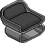 Charcoal Armchair Habbo Origins rare