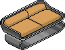 Charcoal Two-seater Sofa Habbo Origins rare