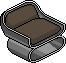 Chocolate Brown Armchair Habbo Origins rare
