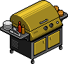 Green Barbeque Grill Habbo Origins rare