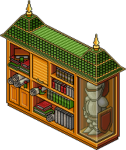 Medieval Bookcase Habbo Origins rare