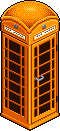 Orange Telephone Box Habbo Origins rare