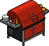 Red Barbeque Grill Habbo Origins rare