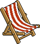 Red Deck Chair Habbo Origins rare