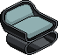 Turquoise Armchair Habbo Origins rare