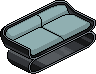 Turquoise Two-seater Sofa Habbo Origins rare